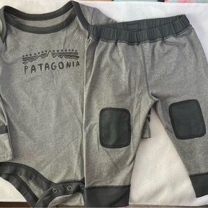 Patagonia Gray Baby Baselayer Set